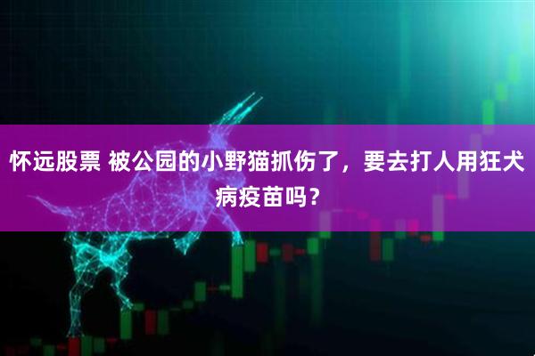怀远股票 被公园的小野猫抓伤了，要去打人用狂犬病疫苗吗？
